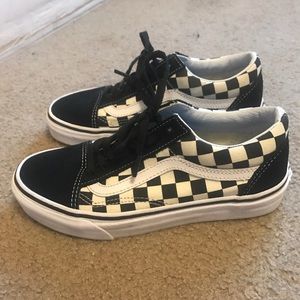 VANS Old Skool Checkered Shoes Women's Size 6.5